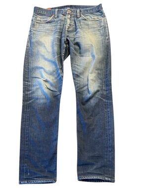 J Brand Distressed Whiskering Flynn Slim Skinny Straight Jeans (34x30)